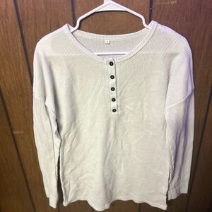 Women's White Button-Up Top